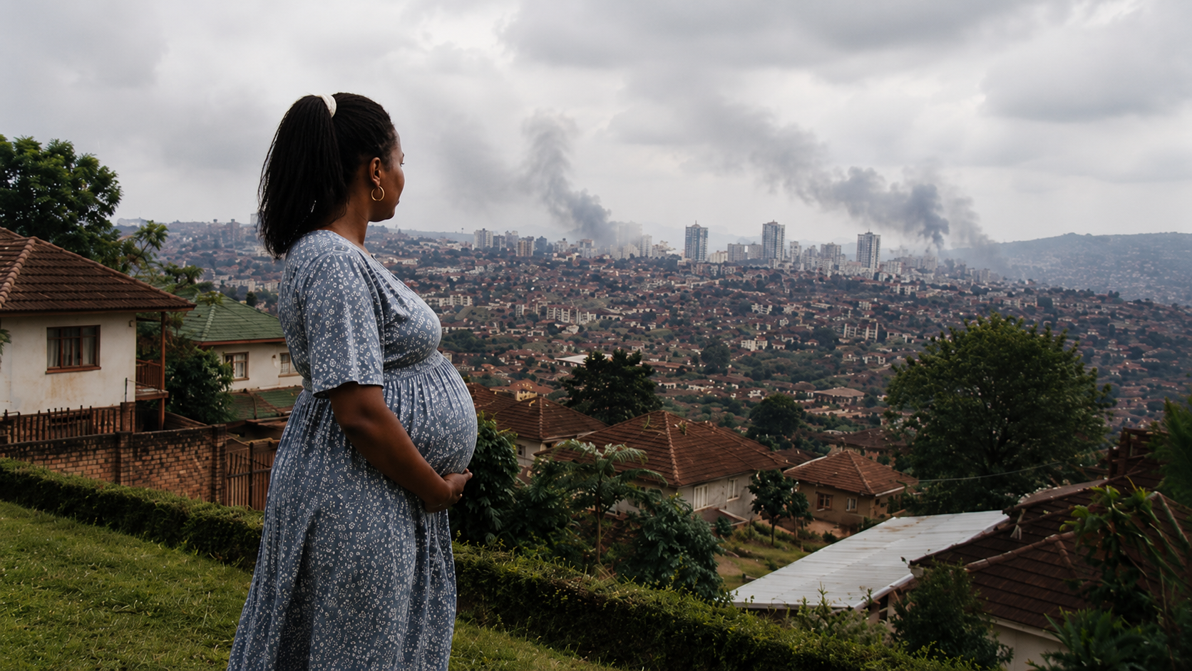 A view of Kigali rising on the hills, the city Henriette carried home in her memory